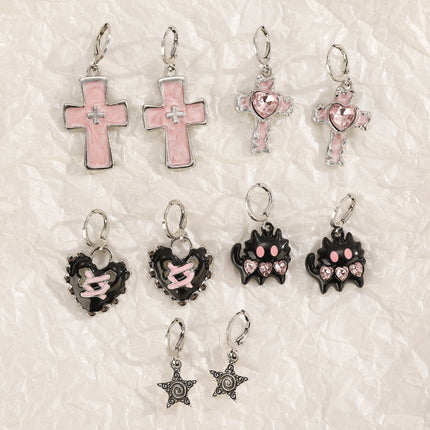Women's Classic All-match Cross Crystal Neutral Earrings
