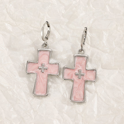 Women's Classic All-match Cross Crystal Neutral Earrings