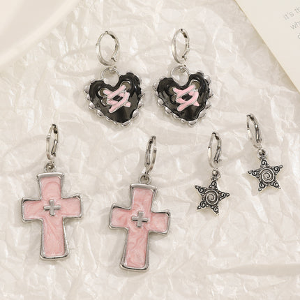 Women's Classic All-match Cross Crystal Neutral Earrings