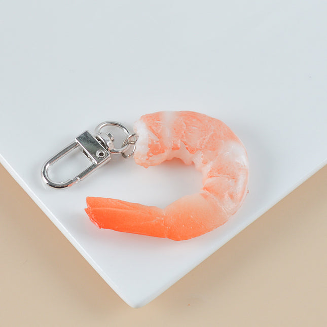 Simulation Seafood Shrimp Keychain Creative Personality Bag Pendant