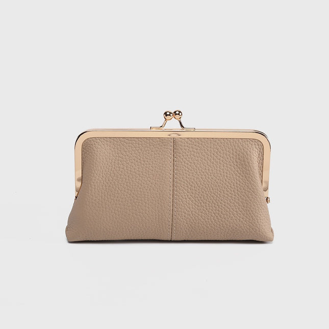Simple Fashion Retro Folding Clip Bag Long Women's Handbag