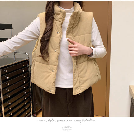 Vest Women's Short Loose Cotton-padded Thick Fashion Coat