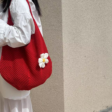 Hand-woven Hollow Shoulder Support Extra Large Bag