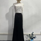 Black and white color blocking / S