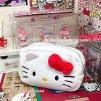 Plush White Cat Pencil Case