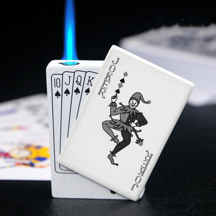 Poker Card Metal Windproof Straight Forward Creative Personalized Lighter