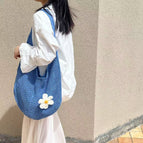 Big Flower Bag Blue / 37X30X2CM