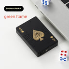 Black A green flame