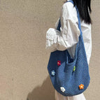 Small Flower Bag Blue / 37X30X2CM