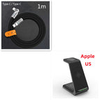 Black Set4 / Apple US plug