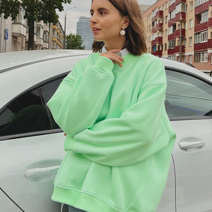 Solid Color Loose Sweater European And American