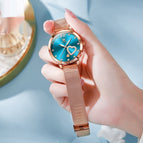 Mesh Belt Rose Shell Blue