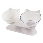White transparent Double bowl / Q1pcs