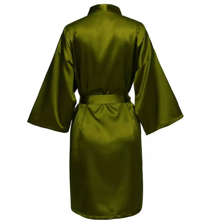 Custom Satin Wedding Bridesmaid Kimono Dressing Gown Bridesmaid Robes Soft Satin & Personalized Wedding/Bachelorette Party Robes