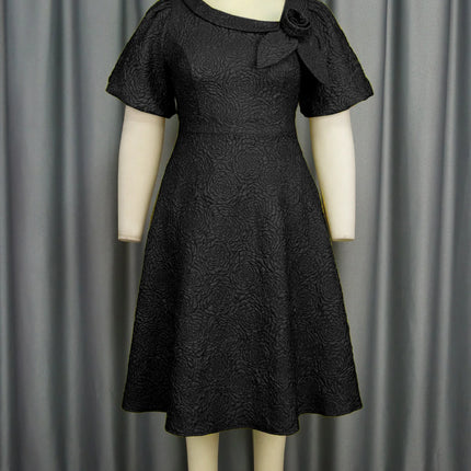 Spring Summer plus Size Jacquard Dress A-Line Fashion Party Banquet Temperament 2025 New Arrivals