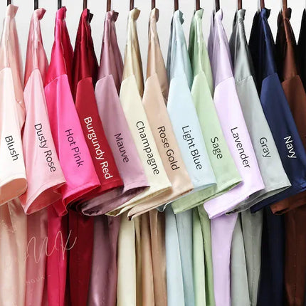 Personalized Name Bridesmaid Robes Bride Gift Bride Robe Gift Satin Robe Bride Dressing Gown Bridal Party Robes Wedding Robe